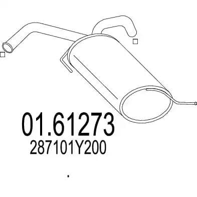 0161273 MTS Глушитель выхлопных газов конечный для Kia Picanto