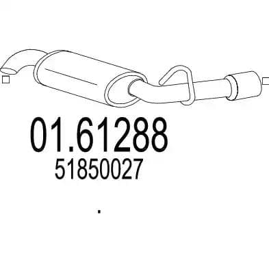 0161288 MTS Глушитель выхлопных газов конечный для Alfa Romeo Giulietta