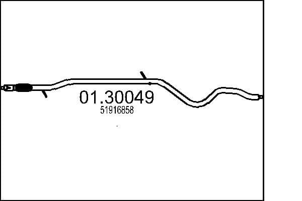 0130049 MTS Середній глушник вихлопних газів для Lancia Ypsilon