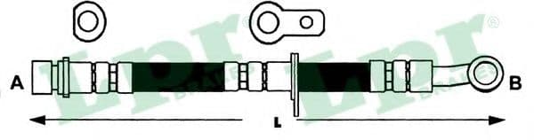 6T48275 LPR Гальмівний шланг для Honda Civic