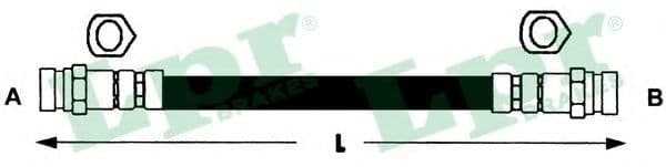 6T48191 LPR Гальмівний шланг