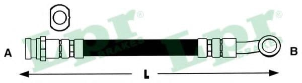 6T47184 LPR Гальмівний шланг для Nissan Micra