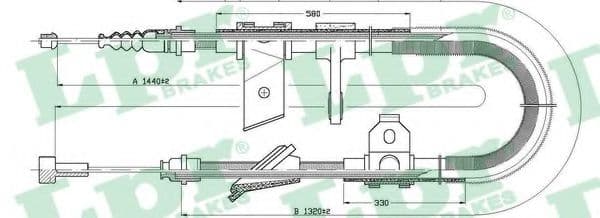 C0022B LPR Трос ручного гальма