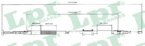 C0086B LPR Трос ручного тормоза