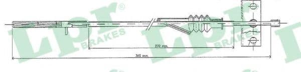 C0088B LPR Трос ручного тормоза