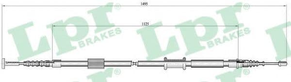 C0157B LPR Трос ручного гальма