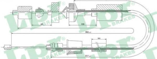C0202C LPR Трос зчеплення