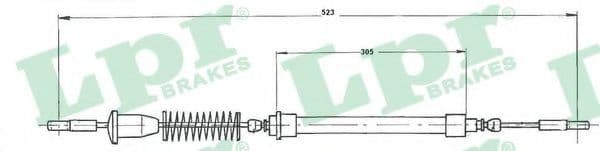C0218B LPR Трос ручного гальма для Fiat Uno