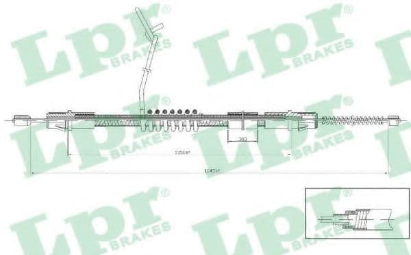 C0287B LPR Трос ручного гальма