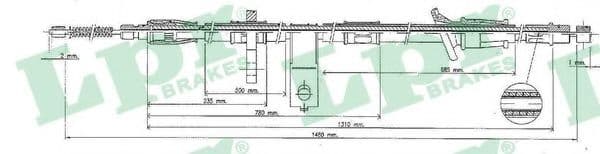 C0321B LPR Трос ручного гальма