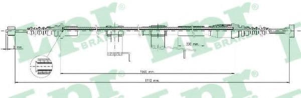 C0388B LPR Трос ручного тормоза