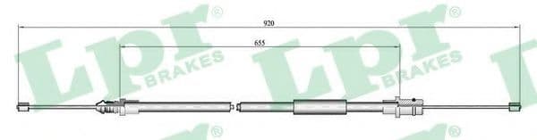 C0798B LPR Трос ручного гальма