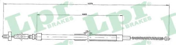 C0906B LPR Трос ручного тормоза