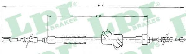 C1502B LPR Трос ручного тормоза