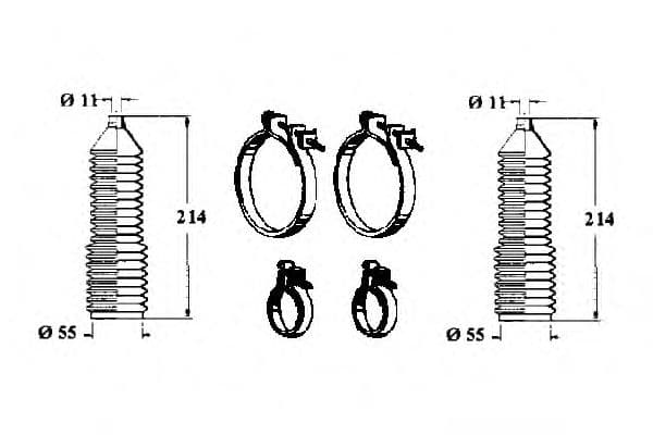 0901161 Ocap Пильник кермової рейки