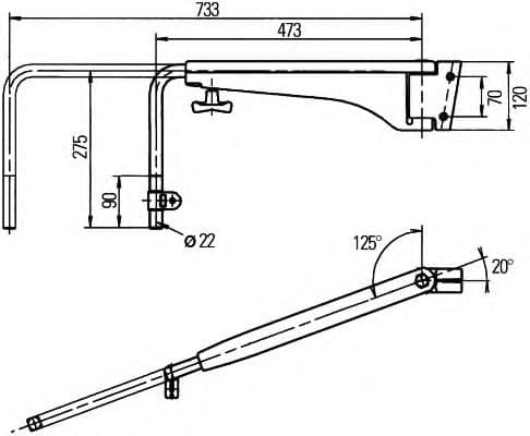 8HG 501 253-022 Behr Hella Кронштейн зовнішнього дзеркала