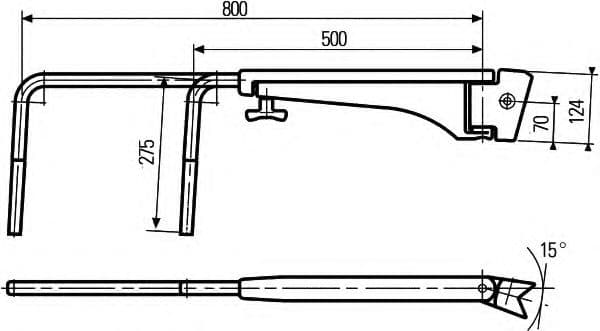 8HG 501 257-032 Behr Hella Кронштейн зовнішнього дзеркала