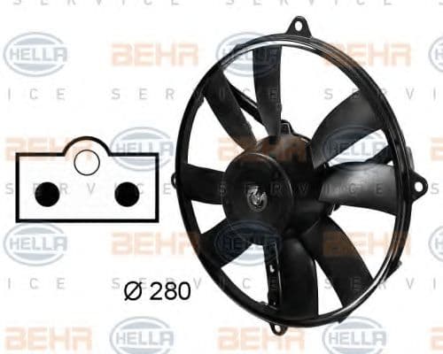 8EW 009 158-761 Behr Hella Вентилятор радіатора кондиціонера