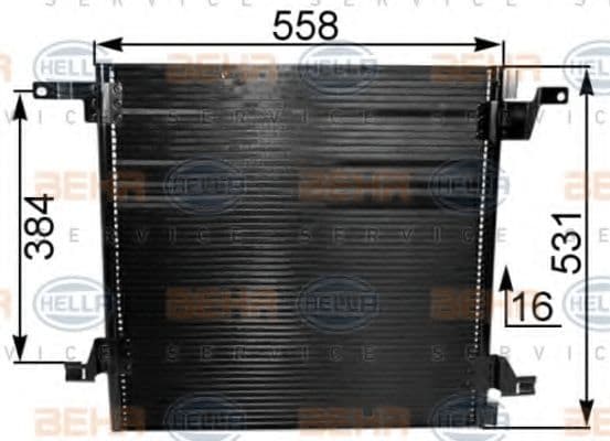 8FC 351 038-721 Behr Hella Радіатор кондиціонера для Mercedes M-Class