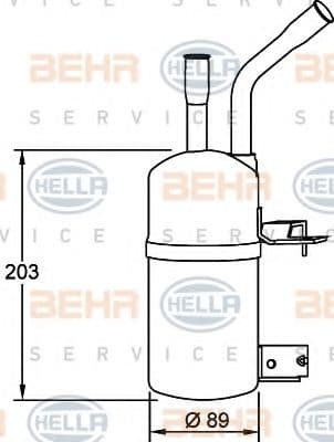 8FT 351 192-061 Behr Hella Осушувач кондиціонера