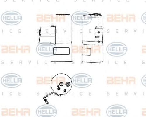 8FT 351 198-501 Behr Hella Осушувач кондиціонера для Mercedes Vaneo
