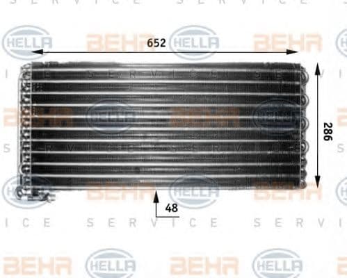 8FC 351 300-071 Behr Hella Радіатор кондиціонера