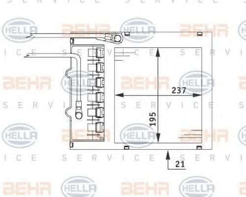 8FH 351 311-151 Behr Hella Радиатор печки