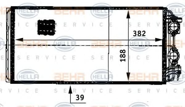 8FH 351 312-411 Behr Hella Радіатор пічки