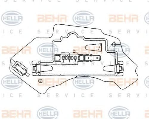 5HL 351 321-131 Behr Hella Регулятор вентилятора салону для Mercedes E-Class