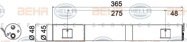 8FT 351 335-191 Behr Hella Осушитель кондиционера