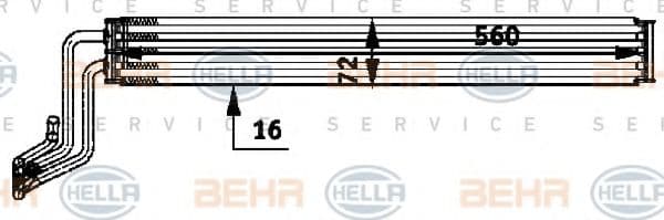 8MO 376 726-281 Behr Hella Оливний радіатор кермового управління