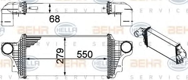 8ML 376 754-621 Behr Hella Інтеркулер
