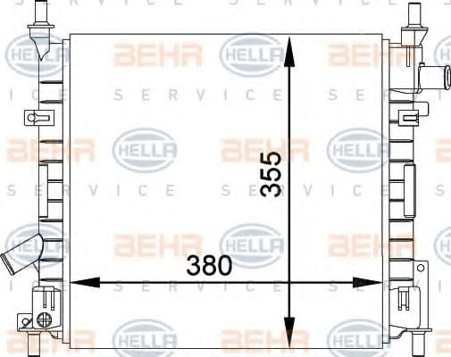 8MK 376 764-241 Behr Hella Радиатор охлаждения двигателя для Ford Ka