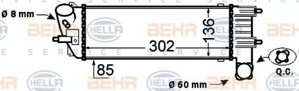 8ML 376 776-231 Behr Hella Інтеркулер