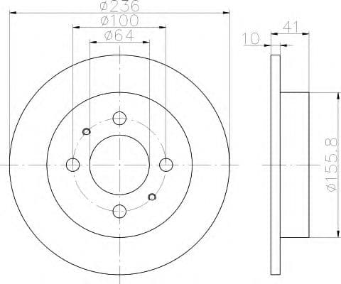 8DD 355 110-651 Behr Hella Гальмівний диск