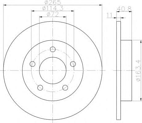 8DD 355 110-901 Behr Hella Тормозной диск