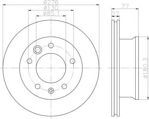 8DD 355 111-001 Behr Hella Тормозной диск