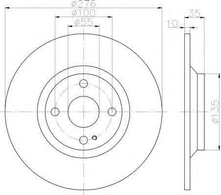 8DD 355 116-071 Behr Hella Гальмівний диск для Mazda MX-5