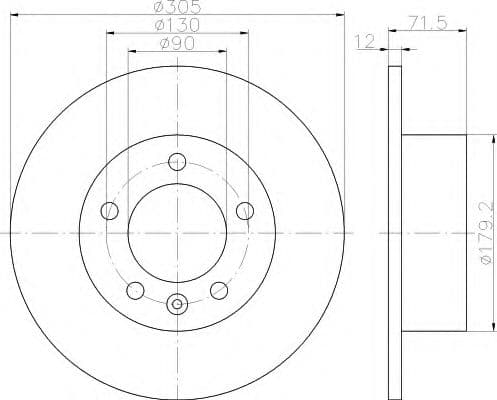 8DD 355 117-131 Behr Hella Гальмівний диск