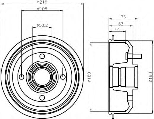8DT 355 300-161 Behr Hella Тормозной барабан
