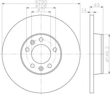 8DD 355 113-681 Behr Hella Тормозной диск