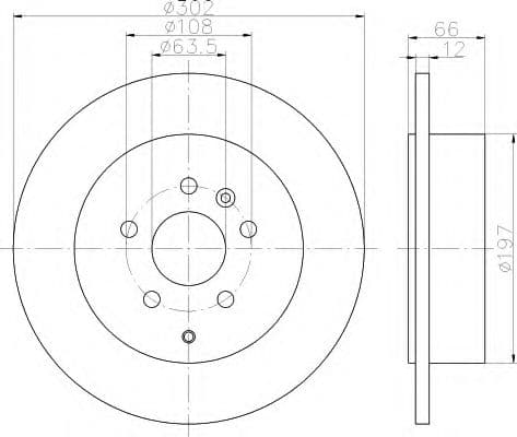 8DD 355 118-911 Behr Hella Гальмівний диск для Land Rover Freelander