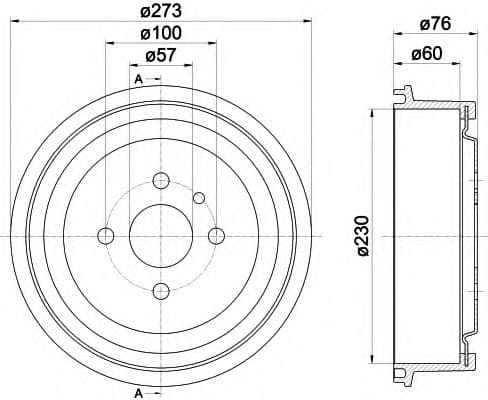 8DT 355 301-191 Behr Hella Гальмівний барабан