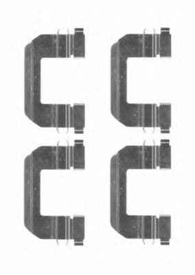 8DZ 355 204-391 Behr Hella Комплектующие дисковых тормозных колодок для Hyundai Elantra