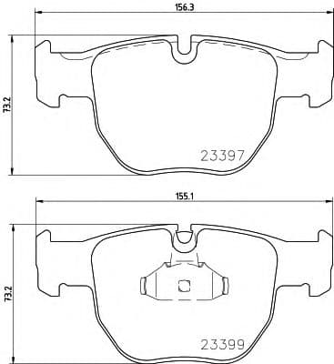 8DB 355 009-301 Behr Hella Гальмівні колодки для Land Rover Range Rover