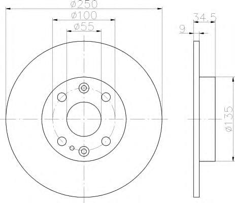 8DD 355 103-191 Behr Hella Гальмівний диск