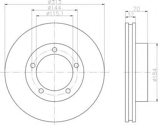 8DD 355 118-591 Behr Hella Гальмівний диск
