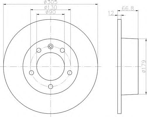 8DD 355 108-291 Behr Hella Гальмівний диск