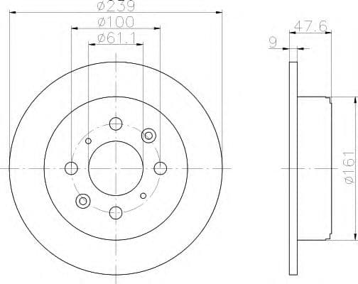 8DD 355 104-951 Behr Hella Тормозной диск
