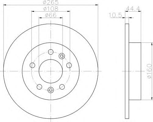 8DD 355 103-531 Behr Hella Гальмівний диск